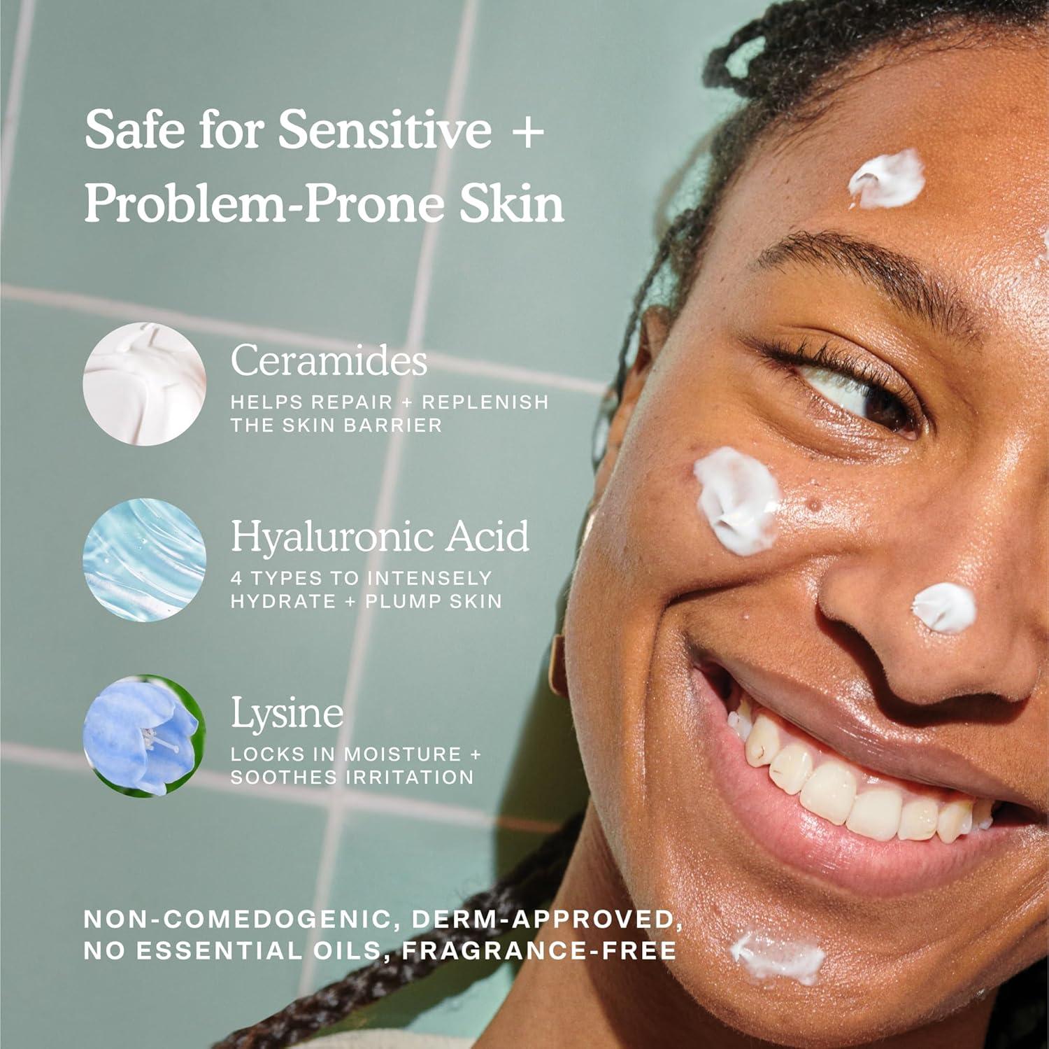 imageTower 28 SOS Recovery Face Cream Hydrating Face Moisturizer with Hyaluronic Acid Ceramides Skin Barrier Repair Moisturizer Reduces Redness Improves Texture Sensitive Skin Care 186 oz