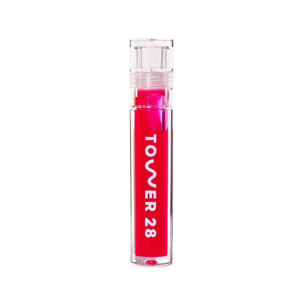 imageTower 28 ShineOn Milky Lip Jelly COCONUT NonSticky Hydrating Vegan Lip Gloss in Milky Rosy Pink Apricot and Raspberry Seed Oil Moisturizing Clean Cruelty FreeXOXO