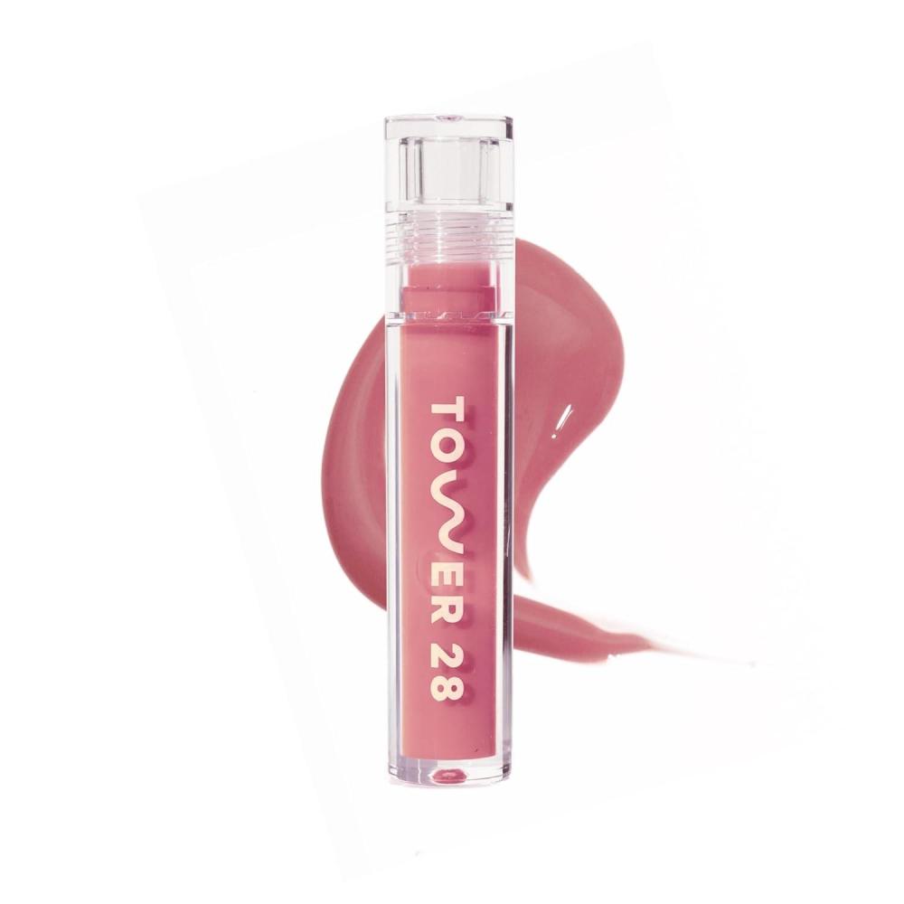 imageTower 28 ShineOn Milky Lip Jelly COCONUT NonSticky Hydrating Vegan Lip Gloss in Milky Rosy Pink Apricot and Raspberry Seed Oil Moisturizing Clean Cruelty FreePISTACHIO