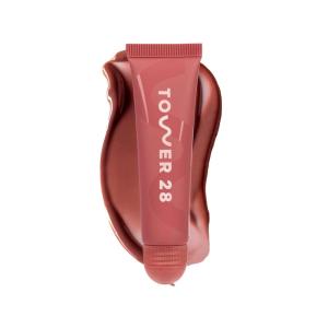 Tower 28 LipSoftie Hydrating Lip Treatment Balm, Moisturizing Lip Mask for Chapped Lips – SOS Vanilla Flavor, Clear Gloss(Red Bean Mochi)