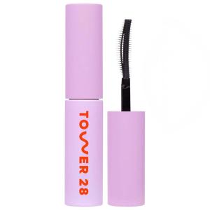 Tower 28 Mascara – Volumizing & Lengthening Lash Makeup | No Clumping, No Flaking, Smudge-Free | Gentle for Sensitive Eyes, Eco-Conscious Packaging – Jet Black(Jet)