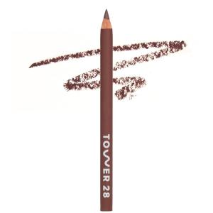 Tower 28 OneLiner Creamy Lip Liner Pencil – Defines Lips, Prevents Feathering, Doubles as Eye Pencil – Vegan & Sensitive Skin Safe – Fill Me In Rosy Nude Lip Liner(Draw Me Chocolate Brown)
