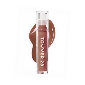 Tower 28 ShineOn Milky Lip Jelly, COCONUT, Non-Sticky, Hydrating Vegan Lip Gloss in Milky Rosy Pink, Apricot and Raspberry Seed Oil, Moisturizing, Clean, Cruelty Free(ALMOND)