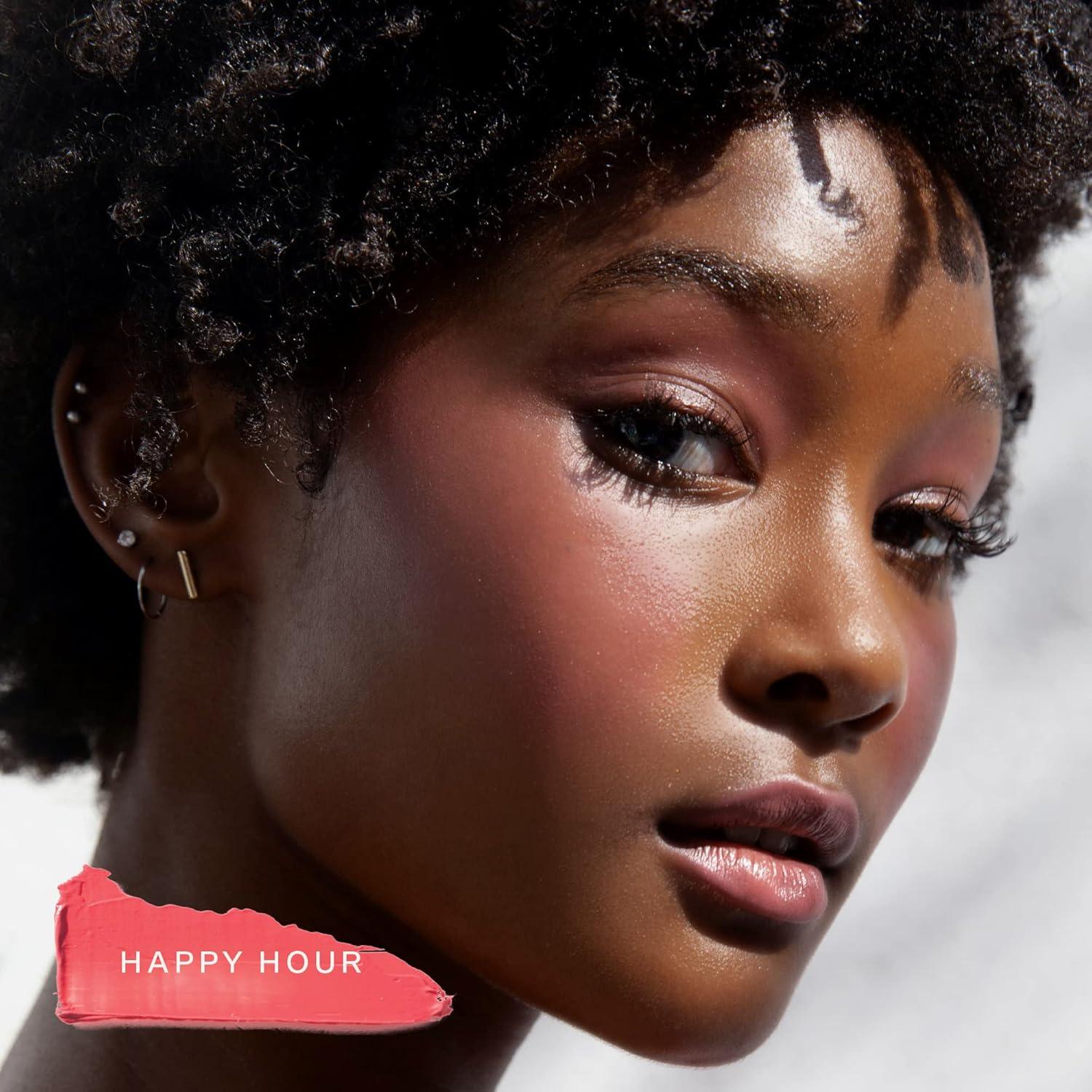 imageTower 28 BeachPlease Cream Blush Tinted Lip Balm MultiUse Lip Tint Dewy Blush for Cheeks With Aloe Vera Green Tea Vegan NonComedogenic Makeup for Sensitive Skin Magic Hour 016 ozHAPPY HOUR