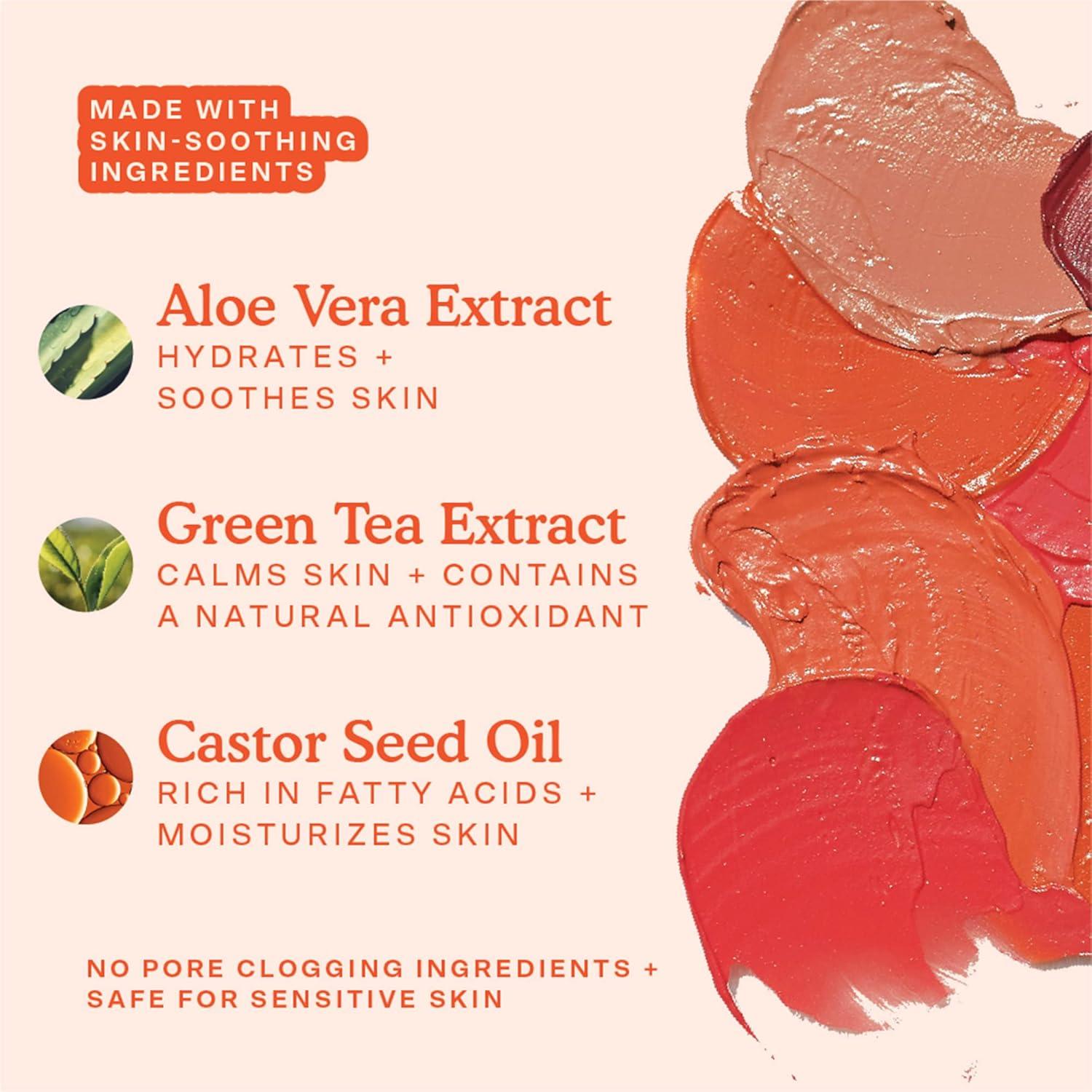 imageTower 28 BeachPlease Cream Blush Tinted Lip Balm MultiUse Lip Tint Dewy Blush for Cheeks With Aloe Vera Green Tea Vegan NonComedogenic Makeup for Sensitive Skin Magic Hour 016 ozHAPPY HOUR