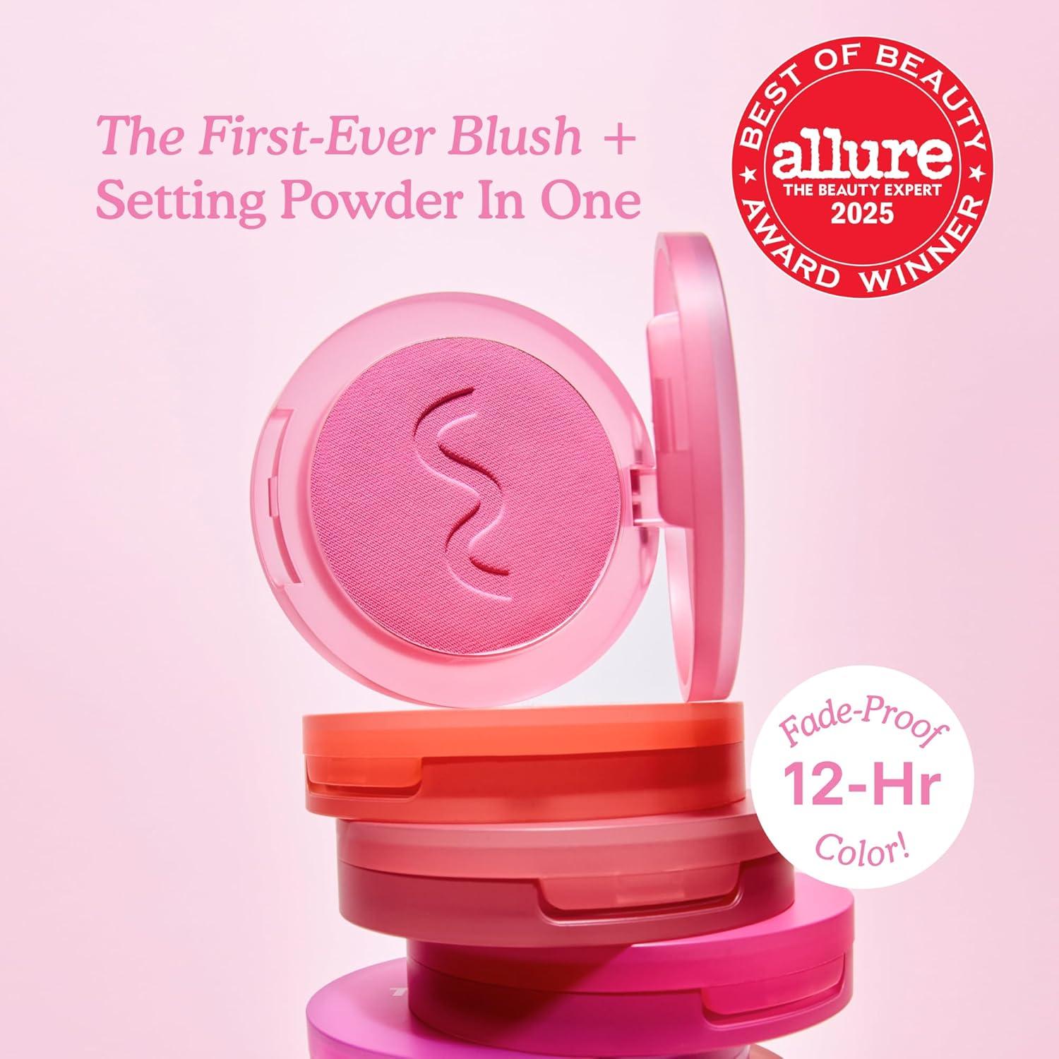 imageTower 28 GetSet Matte Powder Blush for Cheeks 12Hour Setting Blush Powder for Smooth Blurred Skin TalcFree SweatProof Face Blushes Makeup for Sensitive Skin Sunset Shirley 113 ozSamo Spritzer