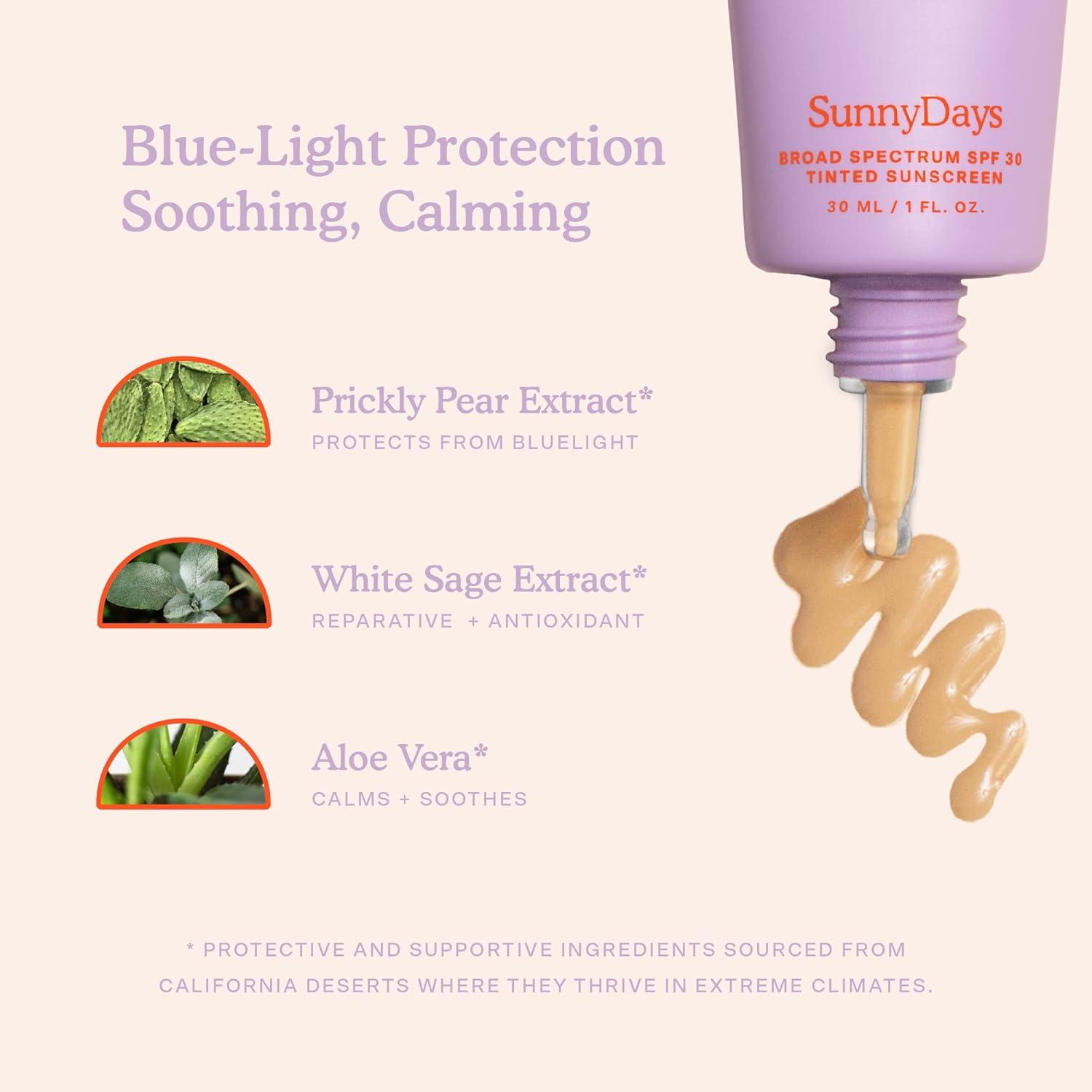 imageTower 28 SunnyDays SPF 30 Tinted Moisturizer 2in1 Buildable Coverage Foundation Mineral Sunscreen for Face Zinc Oxide Aloe amp Prickly Pear for Sensitive Skin 15Light Warm 1 oz20 MULHOLLAND