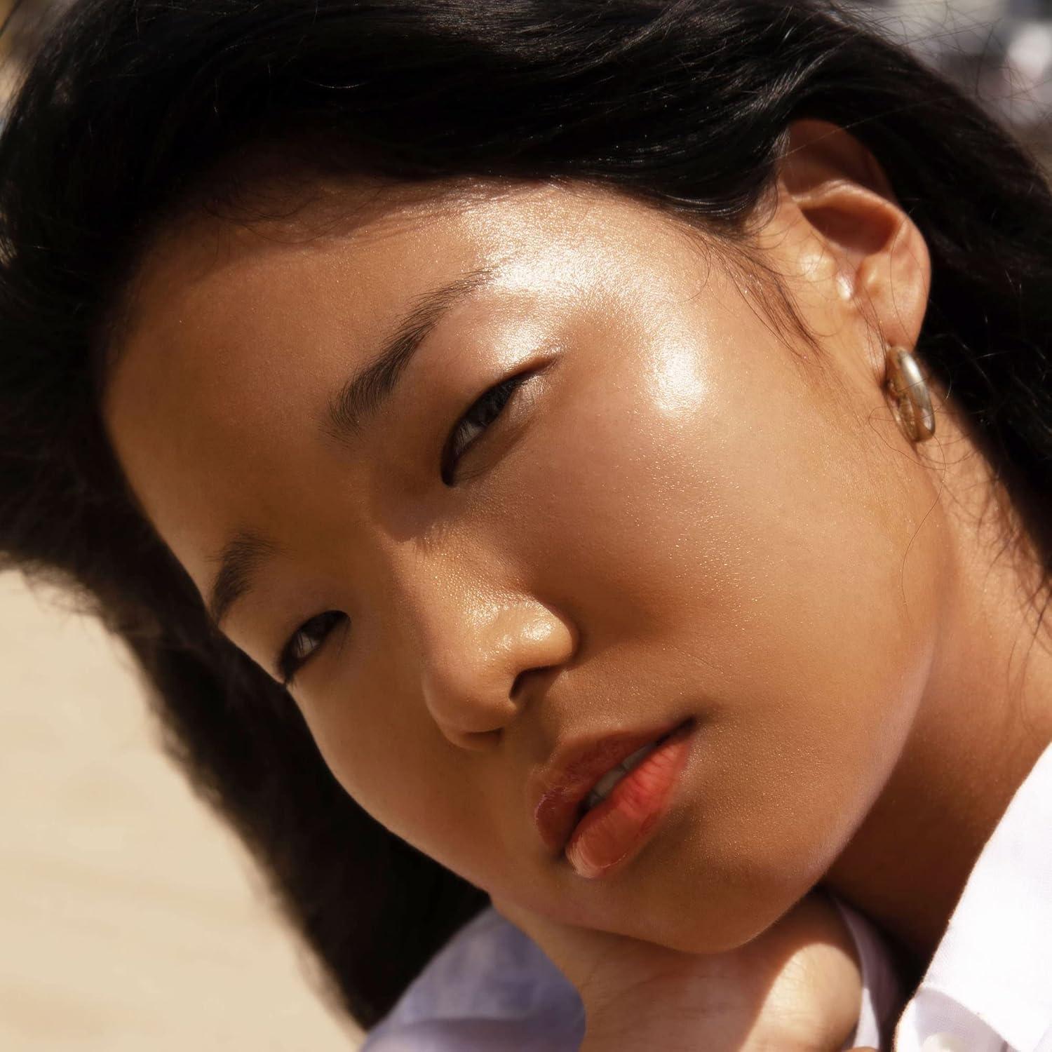 imageTower 28 SuperDew Highlighter Balm Clear ShimmerFree Face Luminizer for Glass Skin NonComedogenic Highlighter Makeup for Sensitive Skin MultiPurpose Dewy Face Balm Vegan 016 oz