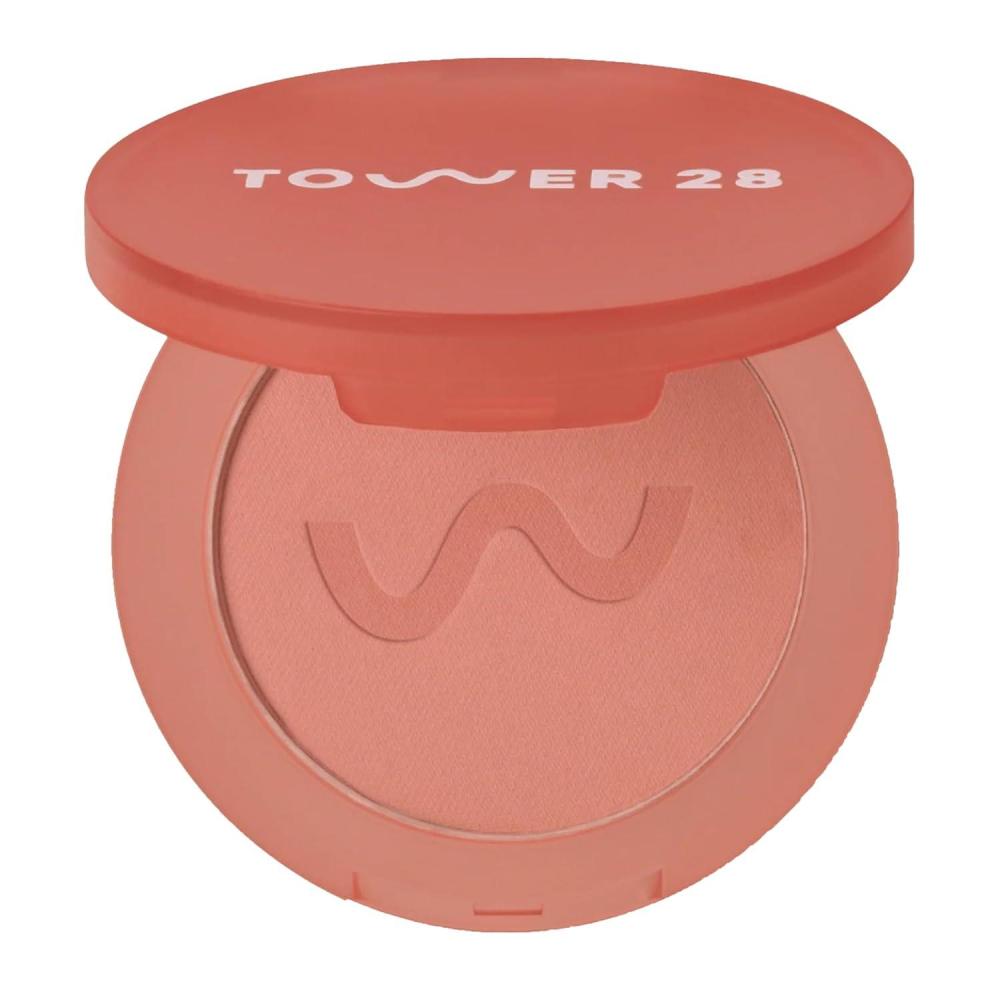 imageTower 28 GetSet Matte Powder Blush for Cheeks  12Hour Setting Blush Powder for Smooth Blurred Skin  TalcFree SweatProof Face Blushes  Makeup for Sensitive Skin  Sunset Shirley 113 ozLong Beach Iced Tea