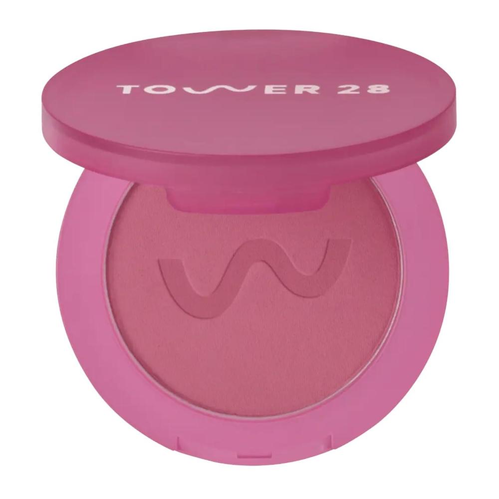 imageTower 28 GetSet Matte Powder Blush for Cheeks  12Hour Setting Blush Powder for Smooth Blurred Skin  TalcFree SweatProof Face Blushes  Makeup for Sensitive Skin  Sunset Shirley 113 ozPali Punch