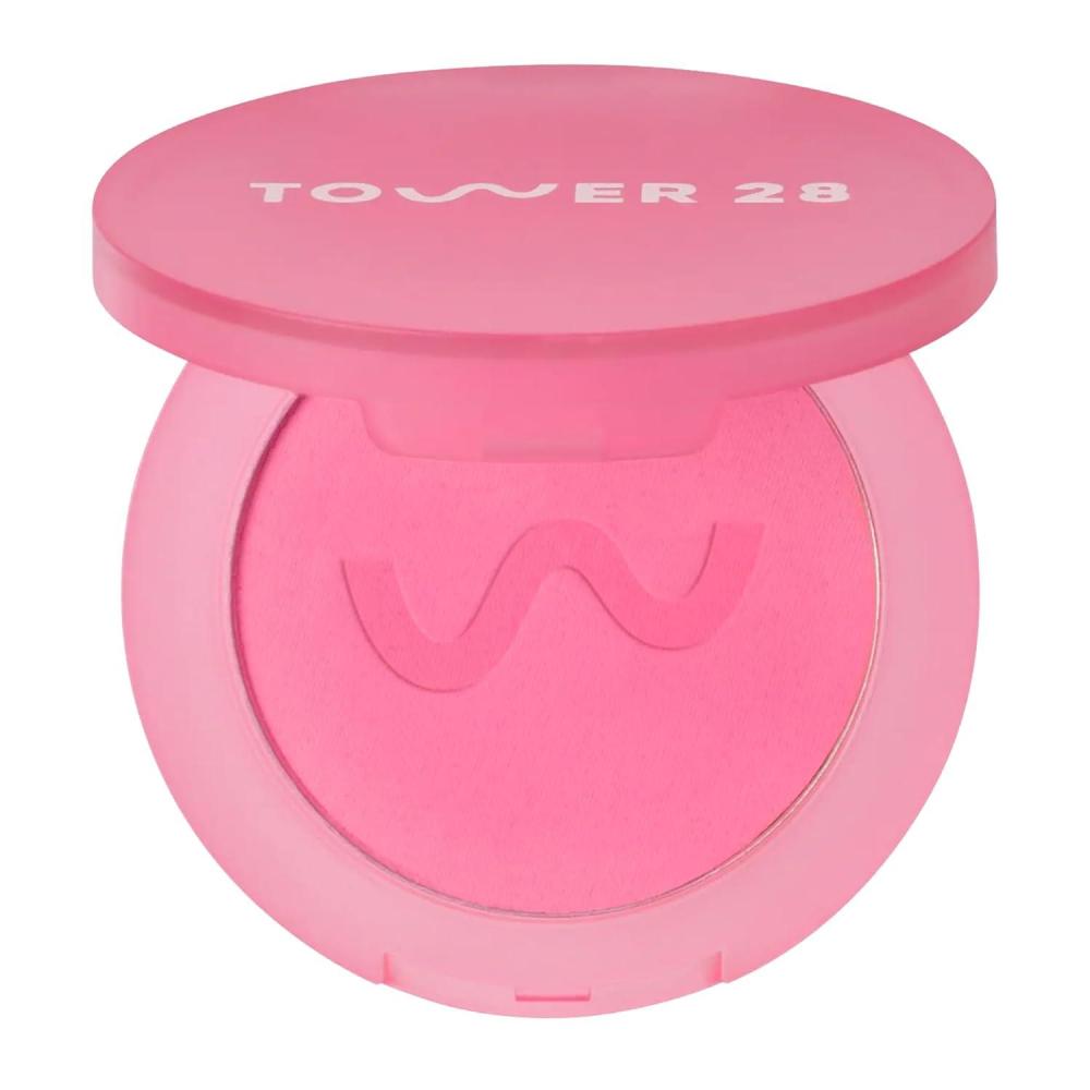 imageTower 28 GetSet Matte Powder Blush for Cheeks  12Hour Setting Blush Powder for Smooth Blurred Skin  TalcFree SweatProof Face Blushes  Makeup for Sensitive Skin  Sunset Shirley 113 ozMalibu Cooler