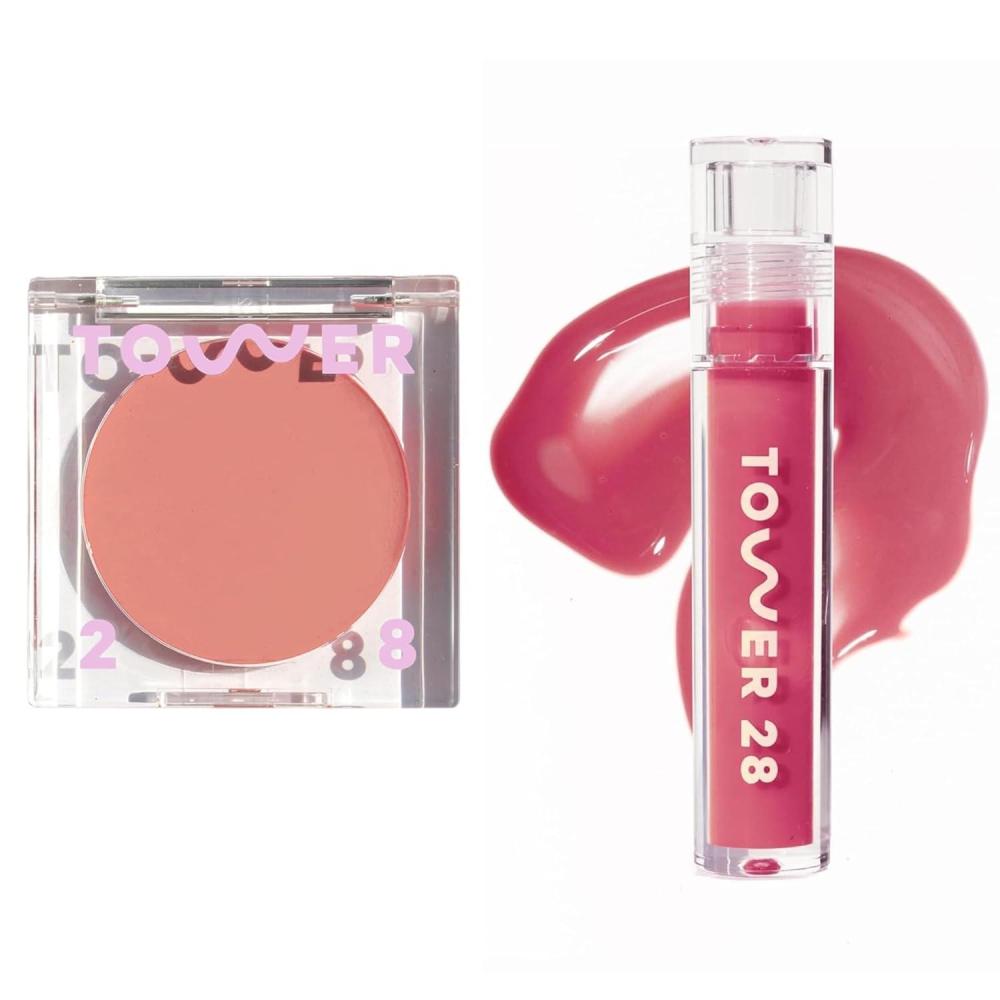 imageTower 28 ShineOn Milky Lip Jelly COCONUT BeachPlease Cream Blush for Cheeks and Lips MAGIC HOUR