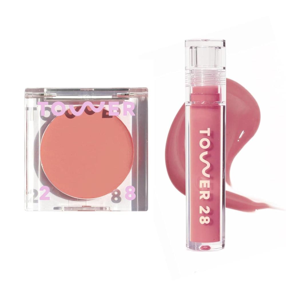 imageTower 28 ShineOn Milky Lip Jelly PISTACHIO BeachPlease Cream Blush for Cheeks and Lips MAGIC HOUR