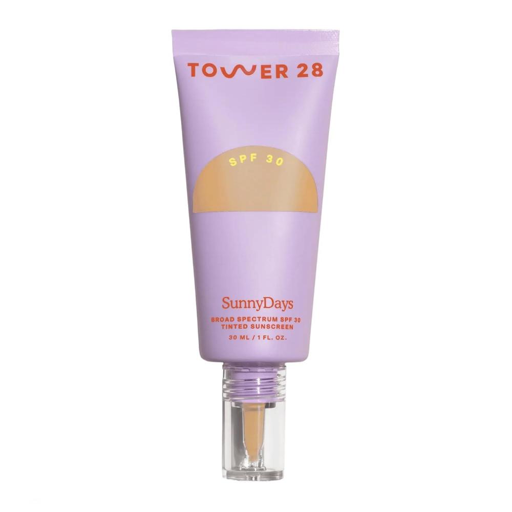 imageTower 28 SunnyDays SPF 30 Tinted Moisturizer 2in1 Buildable Coverage Foundation Mineral Sunscreen for Face Zinc Oxide Aloe amp Prickly Pear for Sensitive Skin 15Light Warm 1 oz38 Pomona