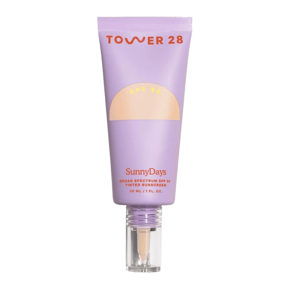 imageTower 28 SunnyDays SPF 30 Tinted Moisturizer  2in1 Buildable Coverage Foundation  Mineral Sunscreen for Face  Zinc Oxide Aloe amp Prickly Pear for Sensitive Skin  15Light Warm 1 oz13 La Cienega