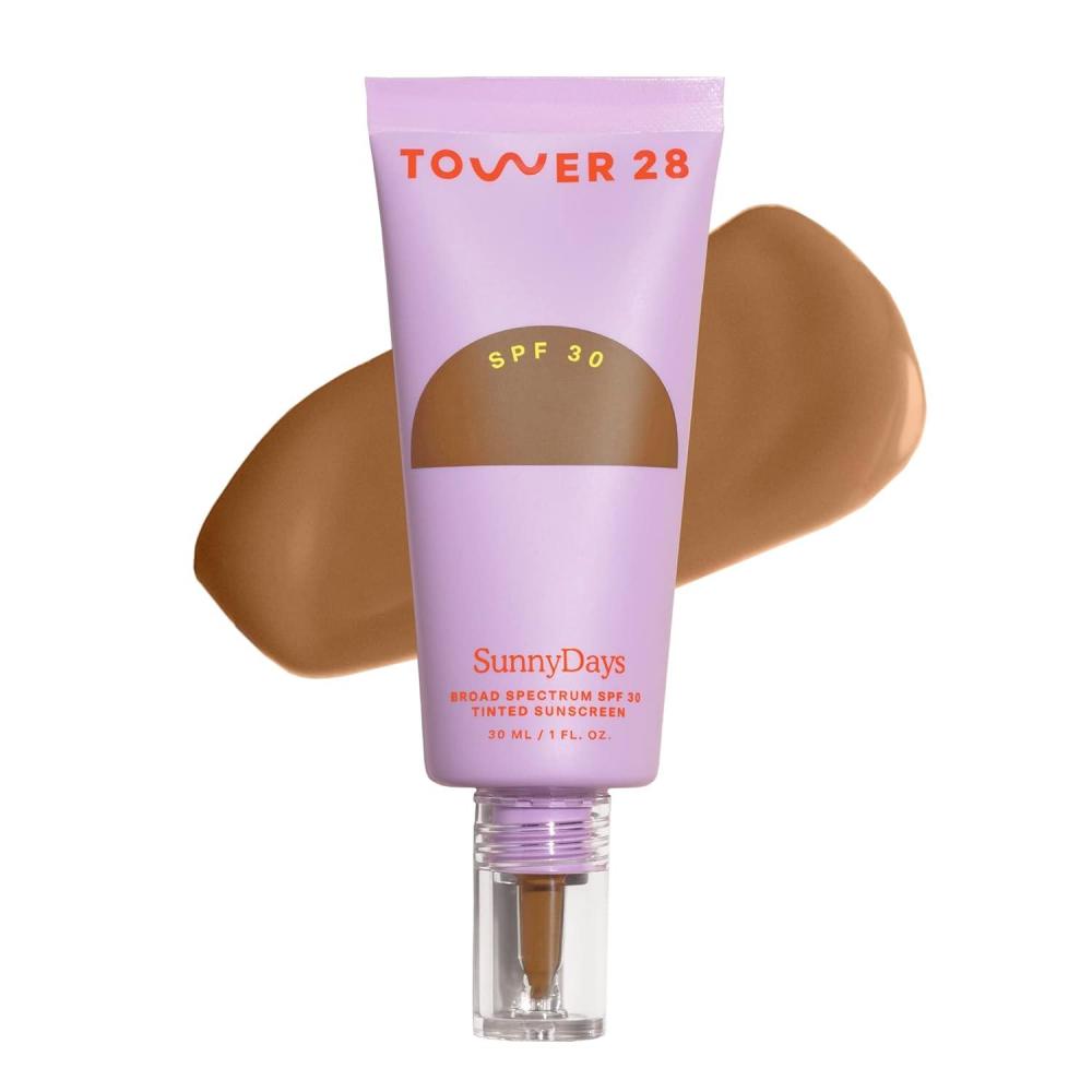 imageTower 28 SunnyDays SPF 30 Tinted Moisturizer 2in1 Buildable Coverage Foundation Mineral Sunscreen for Face Zinc Oxide Aloe amp Prickly Pear for Sensitive Skin 15Light Warm 1 oz50 SUNSET