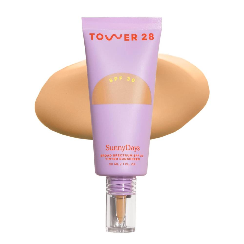 imageTower 28 SunnyDays SPF 30 Tinted Moisturizer  2in1 Buildable Coverage Foundation  Mineral Sunscreen for Face  Zinc Oxide Aloe amp Prickly Pear for Sensitive Skin  15Light Warm 1 oz20 MULHOLLAND