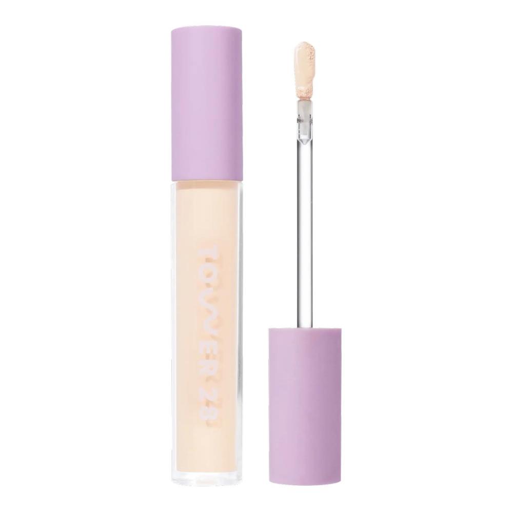 imageTower 28 Swipe Serum Concealer  Hydrating MediumFull Coverage Concealer  Under Eye Brightener  Skin Care Infused Makeup with Hyaluronic Acid  Soothing Centella  30 LightWarm Peach 022 oz10 BH