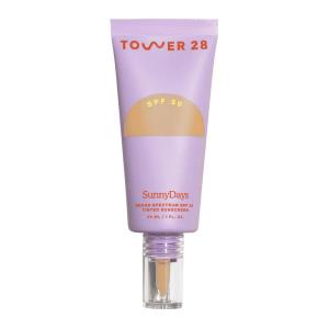 Tower 28 SunnyDays SPF 30 Tinted Moisturizer – 2-in-1 Buildable Coverage Foundation + Mineral Sunscreen for Face – Zinc Oxide, Aloe & Prickly Pear for Sensitive Skin – 15/Light Warm (1 oz)(38 Pomona)