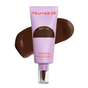Tower 28 SunnyDays SPF 30 Tinted Moisturizer – 2-in-1 Buildable Coverage Foundation + Mineral Sunscreen for Face – Zinc Oxide, Aloe & Prickly Pear for Sensitive Skin – 15/Light Warm (1 oz)(65 TOPANGA)