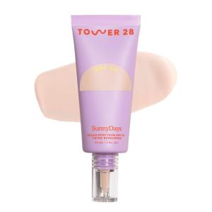 Tower 28 SunnyDays SPF 30 Tinted Moisturizer – 2-in-1 Buildable Coverage Foundation + Mineral Sunscreen for Face – Zinc Oxide, Aloe & Prickly Pear for Sensitive Skin – 15/Light Warm (1 oz)(05 FAIRFAX)