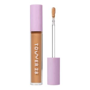 Tower 28 Swipe Serum Concealer – Hydrating Medium-Full Coverage Concealer + Under Eye Brightener – Skin Care Infused Makeup with Hyaluronic Acid + Soothing Centella – 3.0 Light/Warm Peach (0.22 oz)(12.0 PALI)
