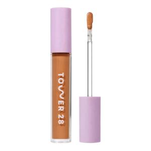 Tower 28 Swipe Serum Concealer – Hydrating Medium-Full Coverage Concealer + Under Eye Brightener – Skin Care Infused Makeup with Hyaluronic Acid + Soothing Centella – 3.0 Light/Warm Peach (0.22 oz)(14.0 PV)