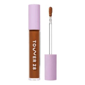 Tower 28 Swipe Serum Concealer – Hydrating Medium-Full Coverage Concealer + Under Eye Brightener – Skin Care Infused Makeup with Hyaluronic Acid + Soothing Centella – 3.0 Light/Warm Peach (0.22 oz)(18.0 SGV)