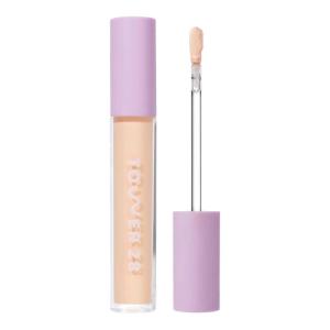Tower 28 Swipe Serum Concealer – Hydrating Medium-Full Coverage Concealer + Under Eye Brightener – Skin Care Infused Makeup with Hyaluronic Acid + Soothing Centella – 3.0 Light/Warm Peach (0.22 oz)(5.0 EP)