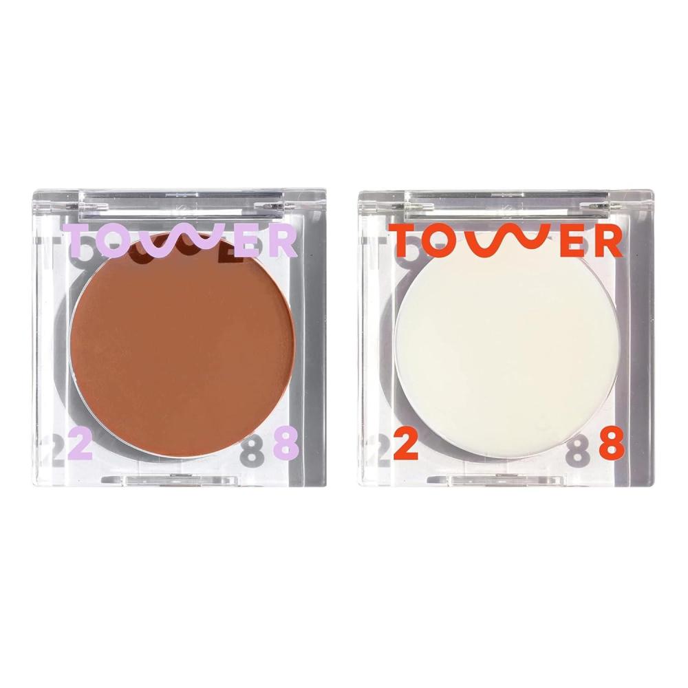 imageTower 28 Sculptino SoftMatte Cream Contour and Bronzer  Clean amp Tower 28 Beauty SuperDew ShimmerFree Highlight Balm