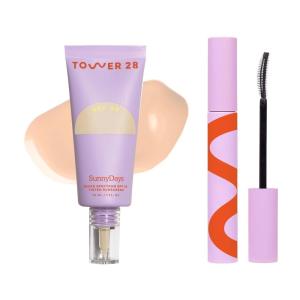 Tower 28 Beauty SunnyDays SPF 30 Tinted Mineral Sunscreen Shade 10, 1 FL OZ & Tower 28 MakeWaves Mascara Jet