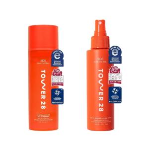 Tower 28 SOS Daily Rescue Facial Spray 4 FL OZ & Tower 28 SOS Cleanser 150 ML