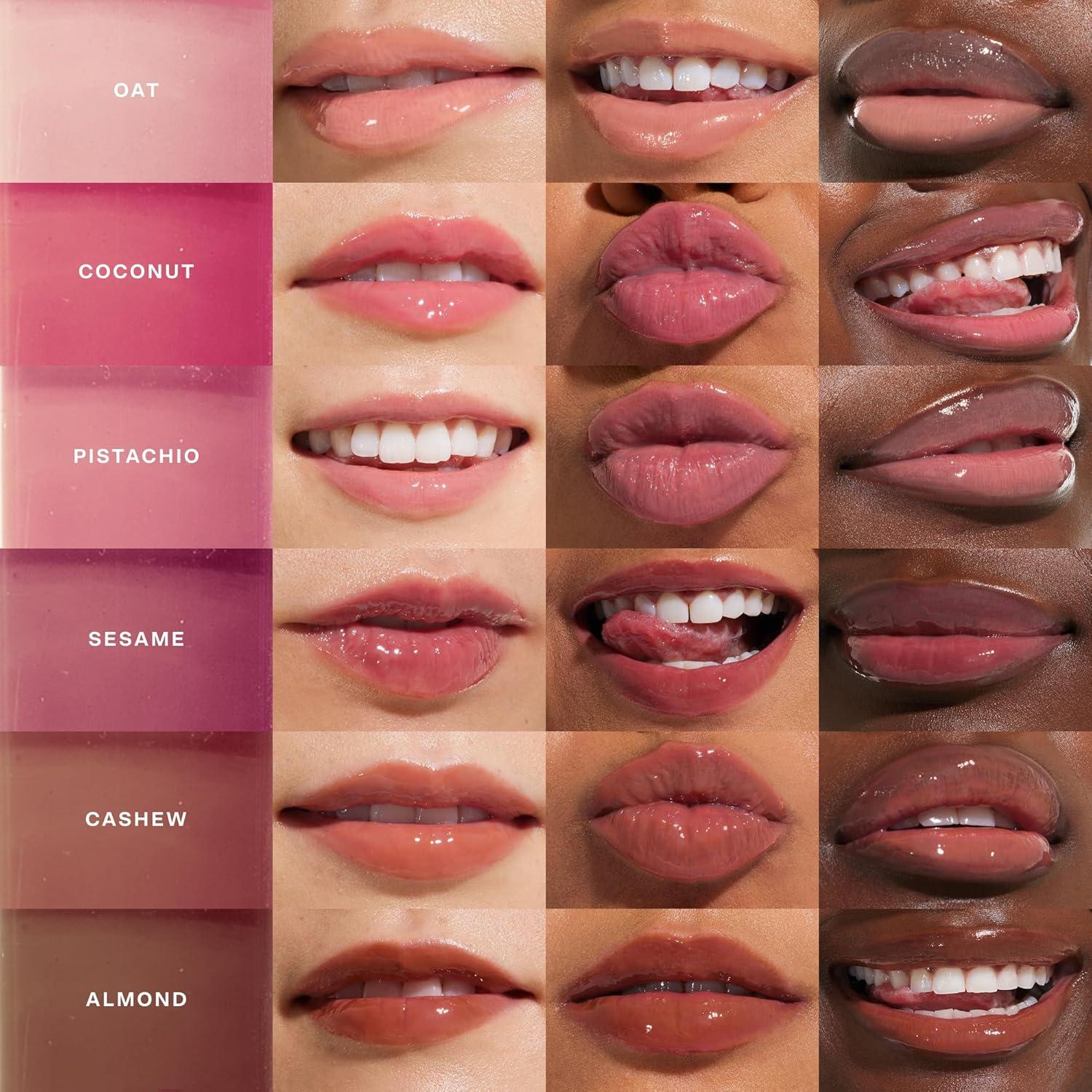 imageTower 28 ShineOn Lip Gloss Jelly Best Sellers Set Hydrating Tinted Lip Balm Milky Gloss for Sensitive Lips NonSticky HighShine Jelly Formula Pistachio Coconut Sesame 3 Count