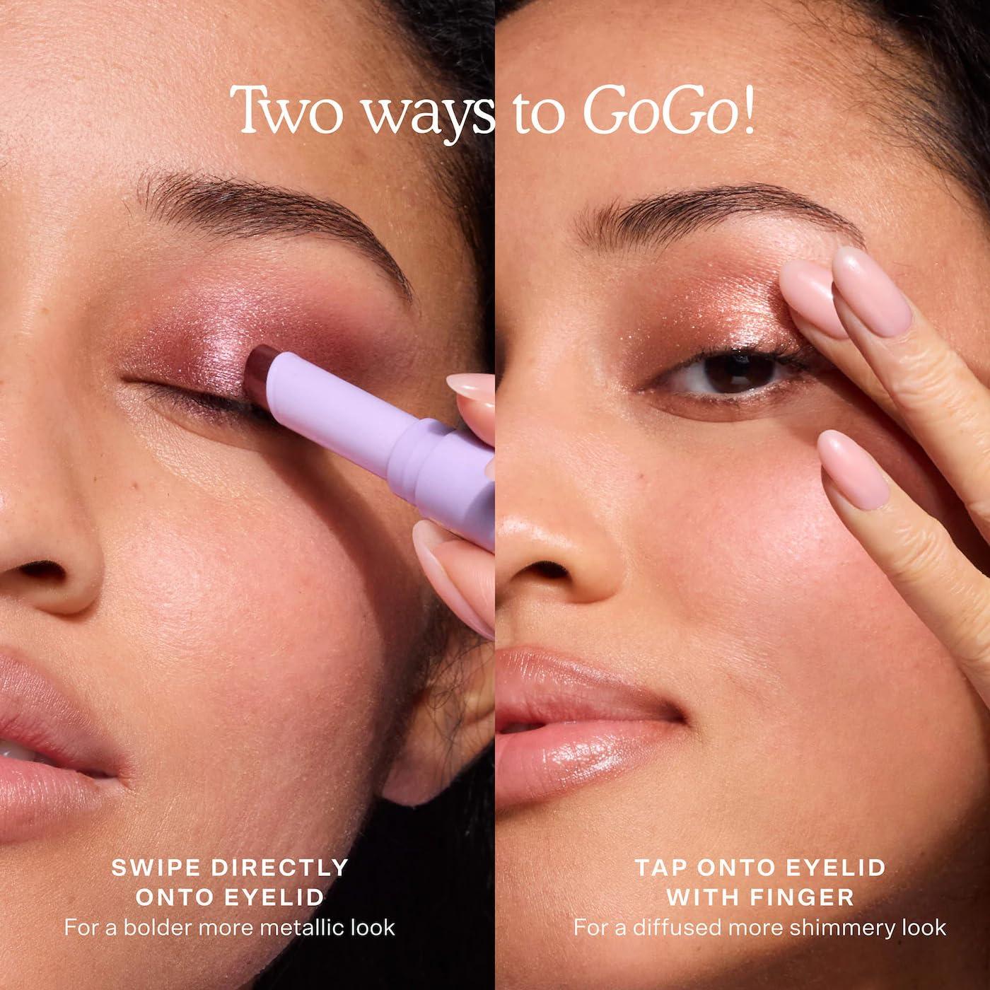 imageTower 28 GoGo Cooling Shimmer Eyeshadow Stick 8Hour Wear Cream Eyeshadow Precise Highlighter Stick WaterBased Eye Makeup for Sensitive Eyes MicroplasticFree Eye Shadow Viper 09 ozViper