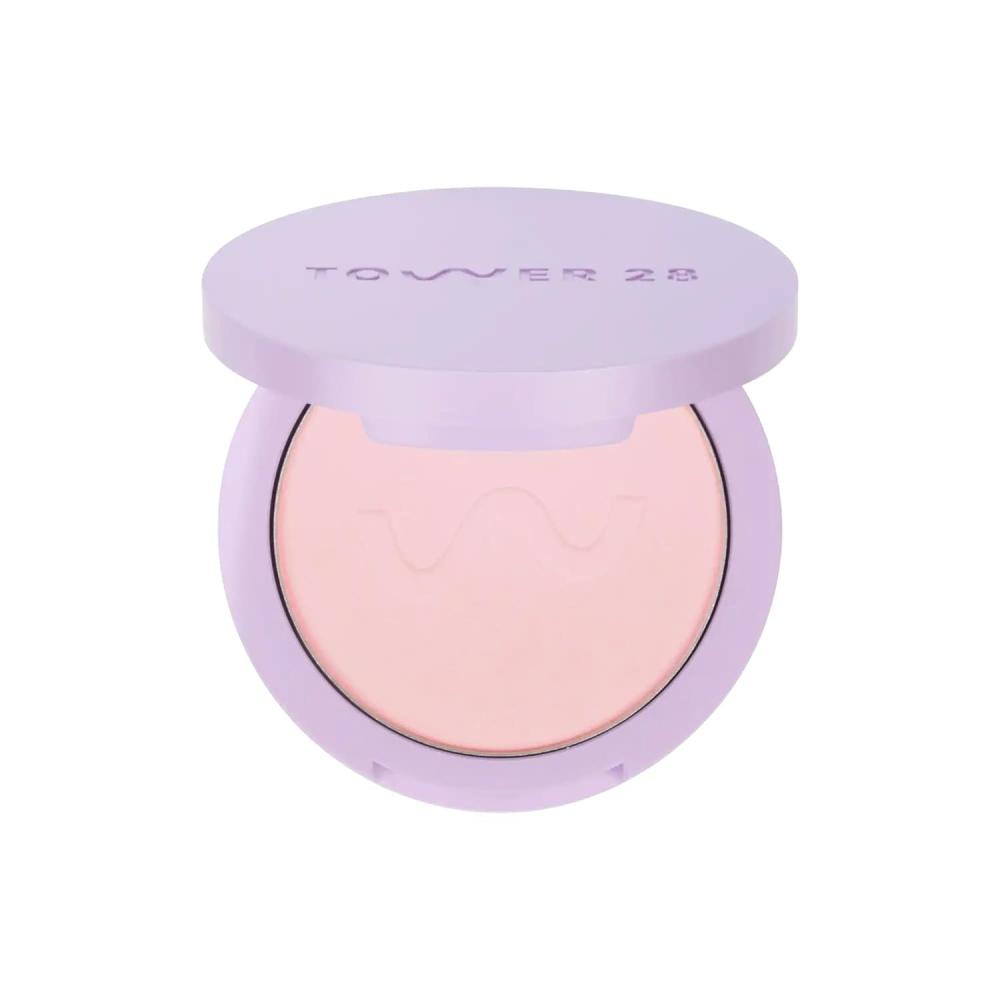 imageTower 28 GetSet Pressed Setting Powder TalcFree Face Powder for Sensitive Skin with Kaolin Clay Squalane Brightens Sets Face Makeup TransferSweatProof Balboa Banana 035 ozPink Palisades