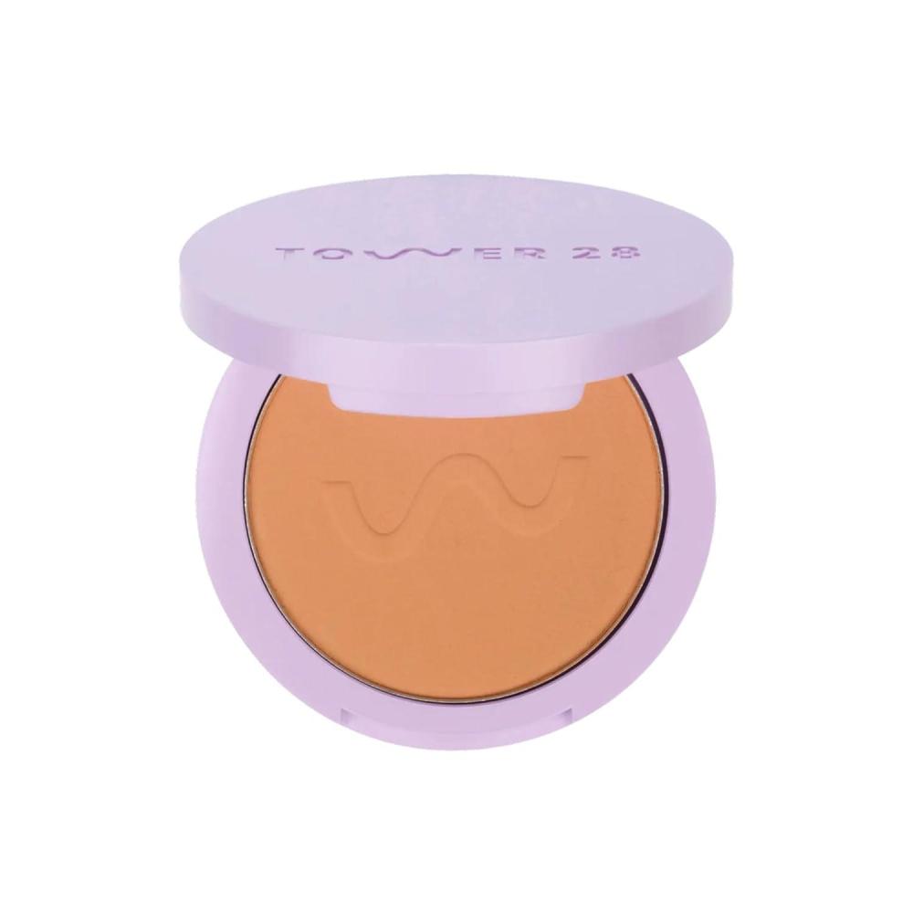 imageTower 28 GetSet Pressed Setting Powder  TalcFree Face Powder for Sensitive Skin with Kaolin Clay  Squalane  Brightens  Sets Face Makeup  TransferSweatProof  Balboa Banana 035 ozHermosa Honey