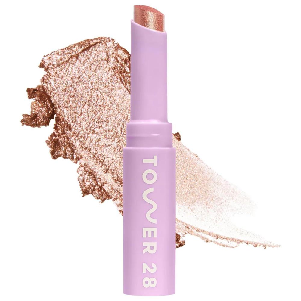 imageTower 28 GoGo Cooling Shimmer Eyeshadow Stick 8Hour Wear Cream Eyeshadow Precise Highlighter Stick WaterBased Eye Makeup for Sensitive Eyes MicroplasticFree Eye Shadow Viper 09 ozAvalon
