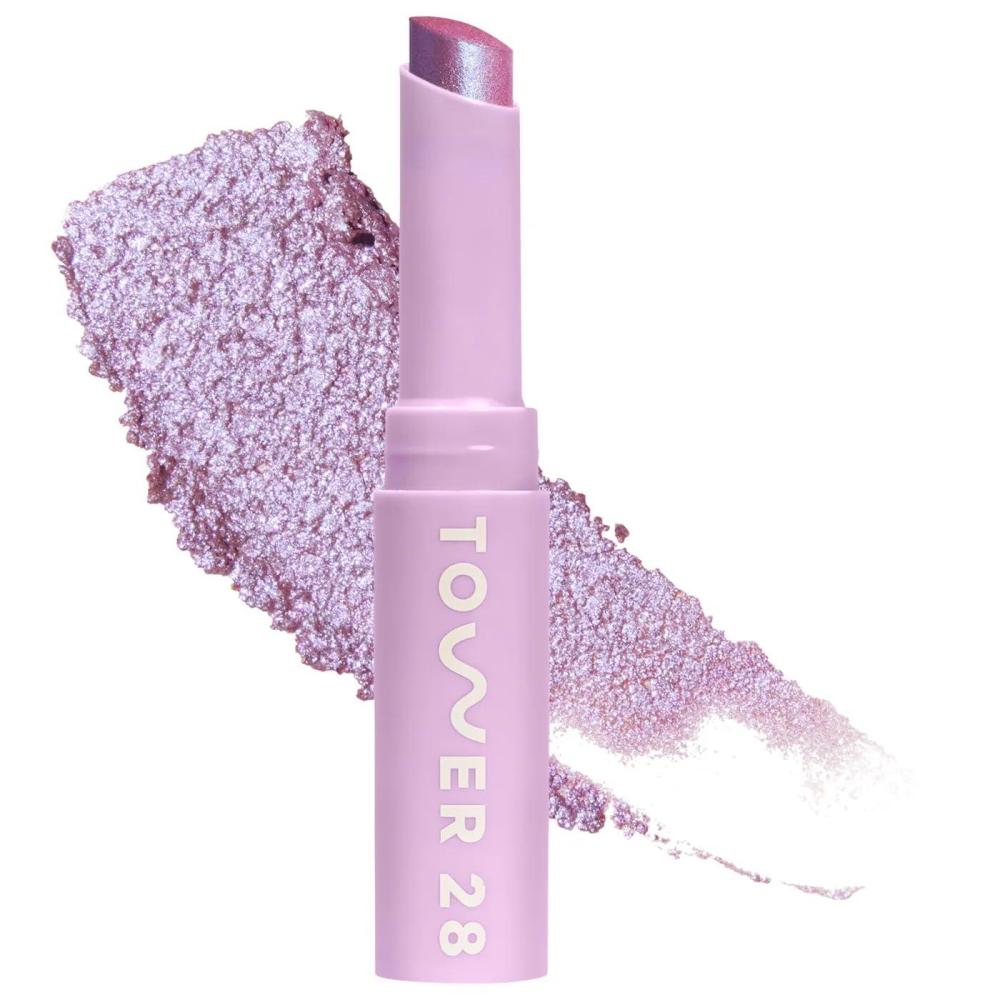 imageTower 28 GoGo Cooling Shimmer Eyeshadow Stick  8Hour Wear Cream Eyeshadow  Precise Highlighter Stick  WaterBased Eye Makeup for Sensitive Eyes  MicroplasticFree Eye Shadow  Viper 09 ozGarden