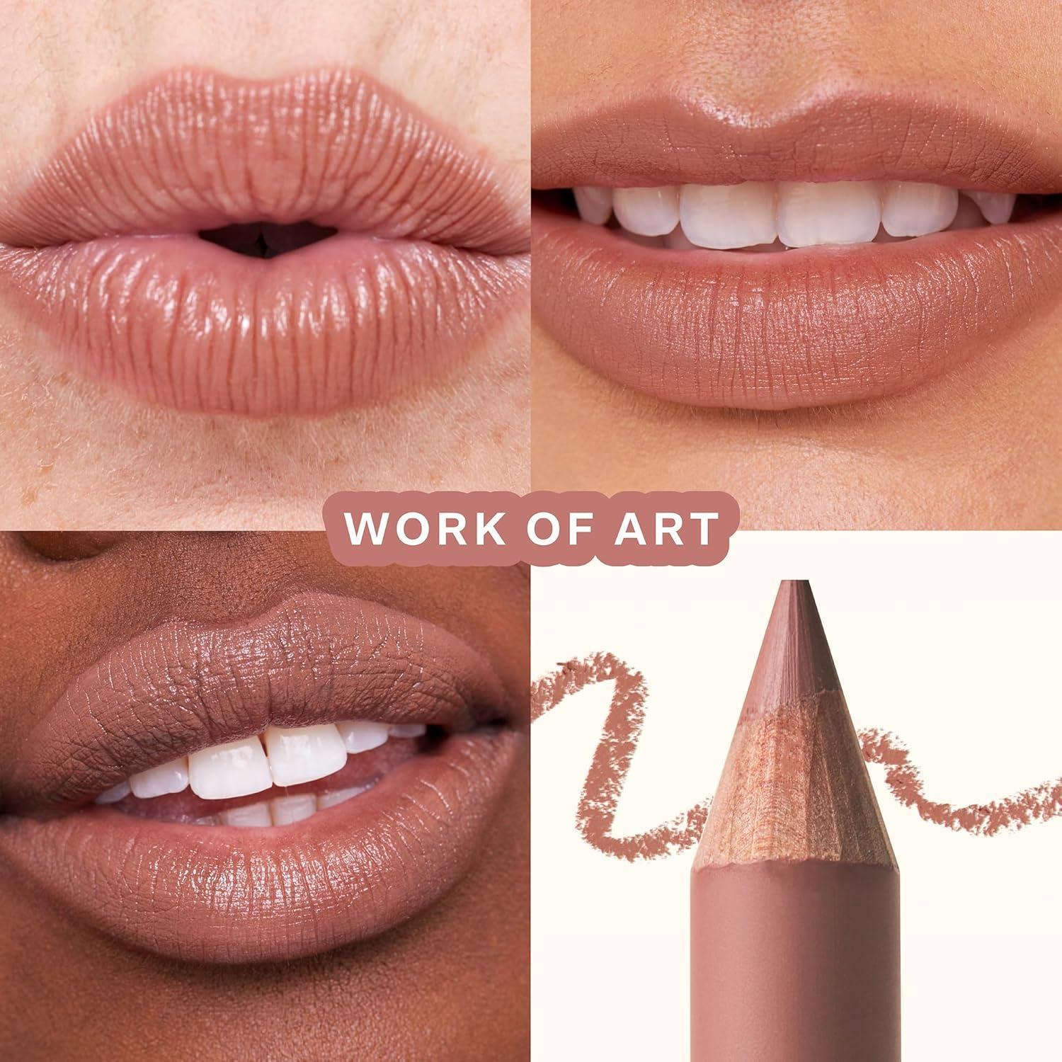 imageTower 28 Lip Kit OneLiner MultiUse Creamy Lip Liner in Work of Art LipSoftie Tinted Lip Balm Treatment in Watermelon Kiwi Lip Care Makeup Kit for Everyday Definition Hydration 2 Count