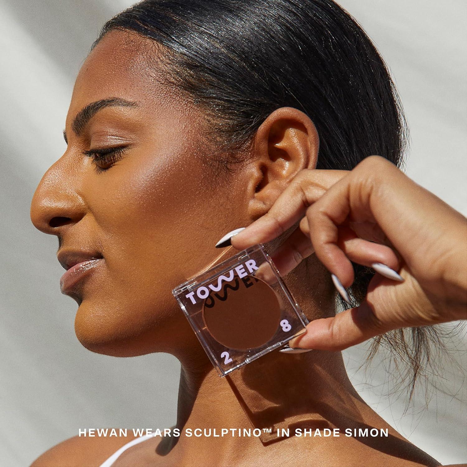 imageTower 28 Sculptino Cream Contour Foolproof Cream Bronzer Contour Natural Face Sculpting Matte Bronzer Balm Vegan Everyday Face Makeup for Sensitive Skin Fair Light Neutral 016 ozSimon