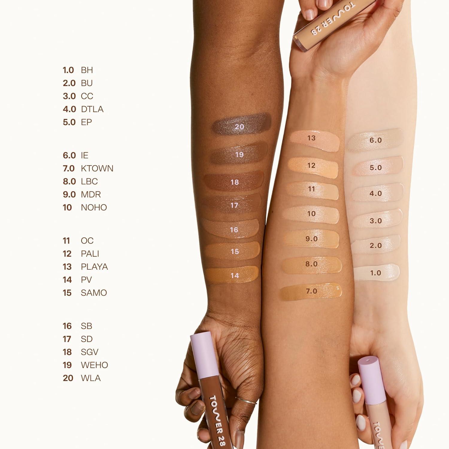 imageTower 28 Swipe Serum Concealer in 110 SunnyDays SPF 30 Tinted Moisturizer in 45 Hydrating MediumFull Coverage Concealer 2in1 Buildable Coverage Foundation Mineral Sunscreen 2 Count
