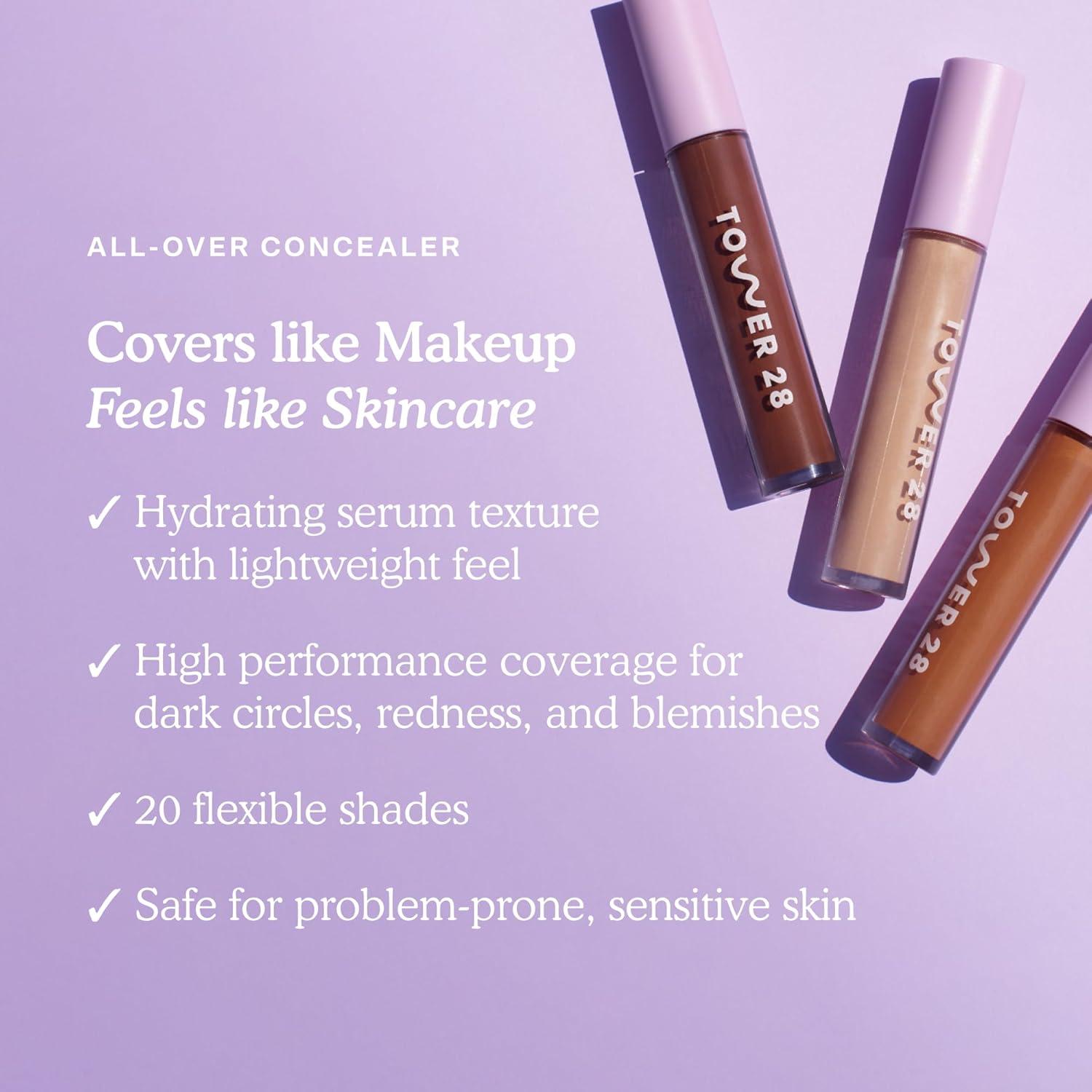 imageTower 28 Swipe Serum Concealer in 130 SunnyDays SPF 30 Tinted Moisturizer in 50 Hydrating MediumFull Coverage Concealer 2in1 Buildable Coverage Foundation Mineral Sunscreen 2 Count