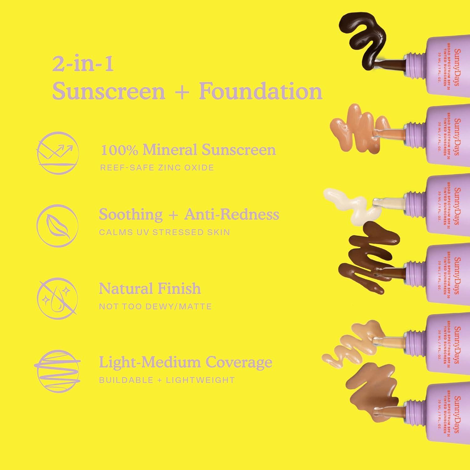 imageTower 28 Swipe Serum Concealer in 180 SunnyDays SPF 30 Tinted Moisturizer in 65 Hydrating MediumFull Coverage Concealer 2in1 Buildable Coverage Foundation Mineral Sunscreen 2 Count