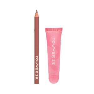 Tower 28 Lip Kit – OneLiner Multi-Use Creamy Lip Liner in Work of Art + LipSoftie Tinted Lip Balm Treatment in Watermelon Kiwi – Lip Care + Makeup Kit for Everyday Definition + Hydration (2 Count)