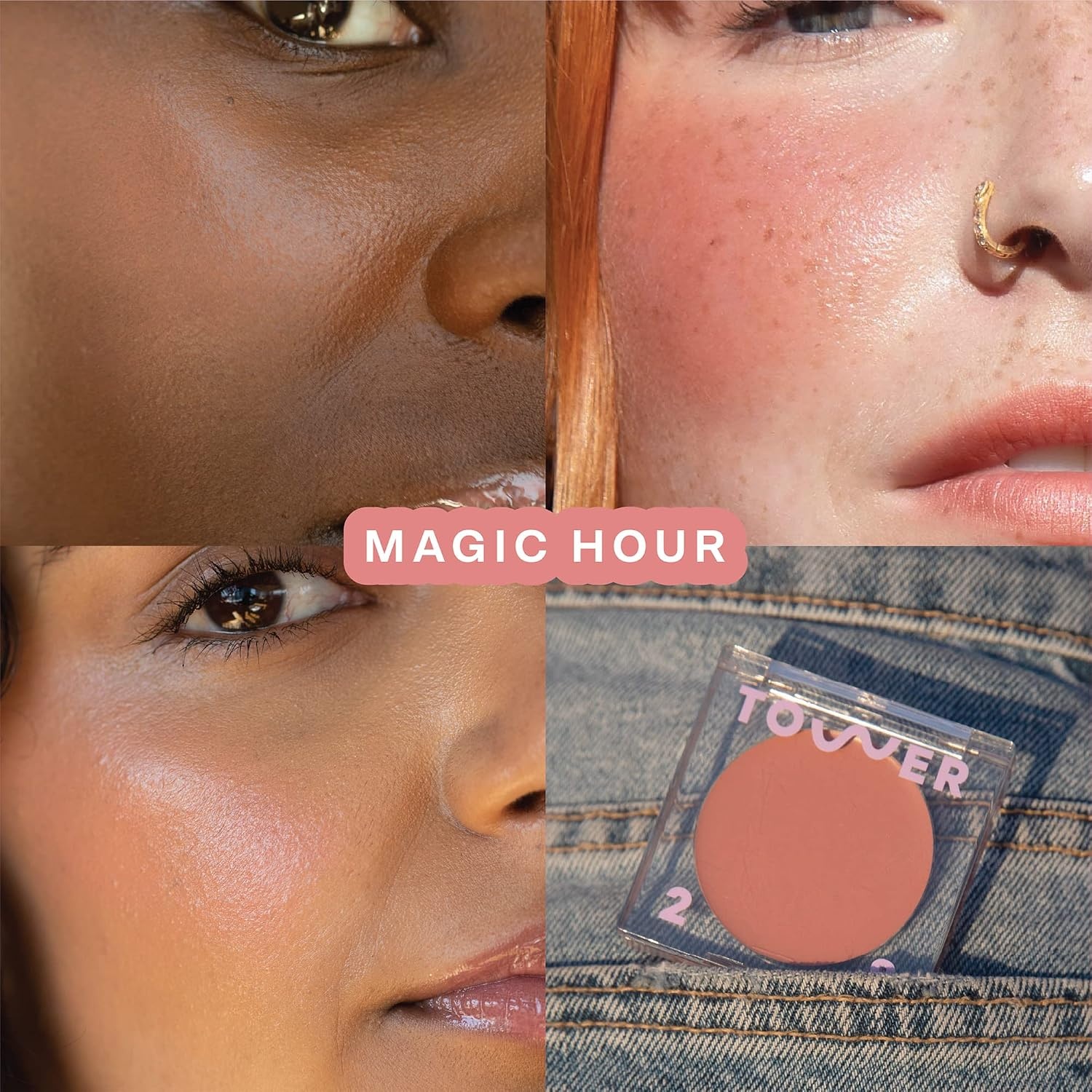 image:imageTower 28 BeachPlease Cream Blush Tinted Lip Balm MultiUse Lip Tint Dewy Blush for Cheeks With Aloe Vera Green Tea Vegan NonComedogenic Makeup for Sensitive Skin Finest Hour 016 ozMAGIC HOUR