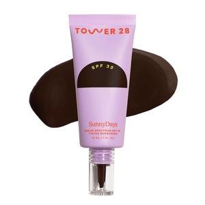 Tower 28 SunnyDays SPF 30 Tinted Moisturizer – 2-in-1 Buildable Coverage Foundation + Mineral Sunscreen for Face – Zinc Oxide, Aloe & Prickly Pear for Sensitive Skin – 18 Light/Peach (1 oz)(70 VENIC)